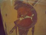 Κορινθιακό αγγείο με παράσταση πεζοναυτών που χρονολογείται στο 700 Π.Χ